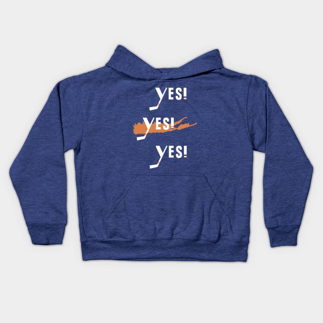 New York Islanders Yes! Yes Yes! Kids Hoodie by islesyesyesyes